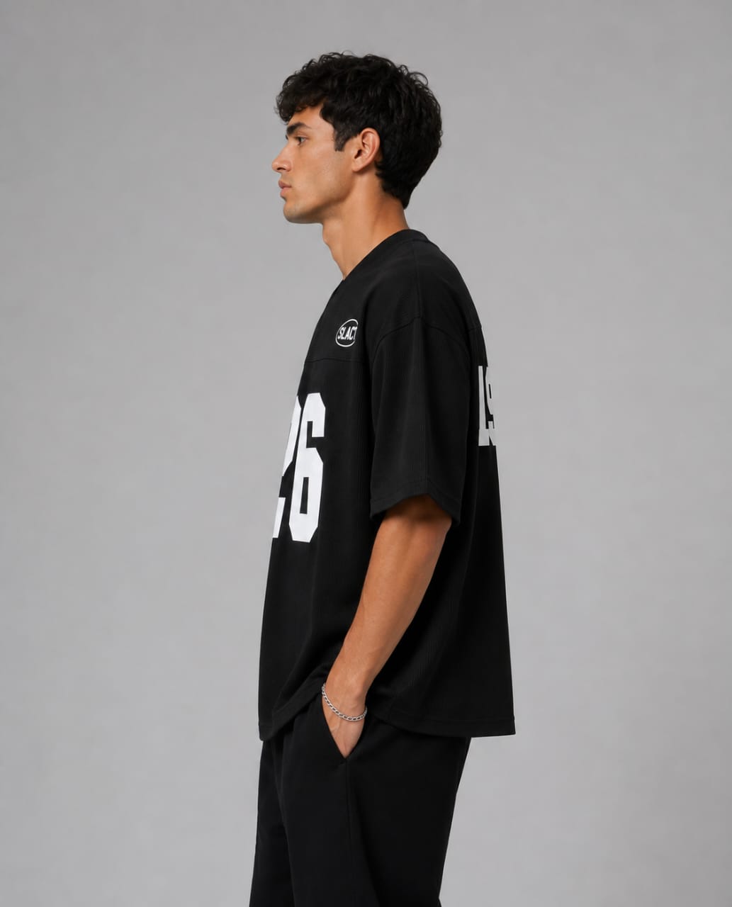 70% Cotton Oversized Knitted T-Shirt